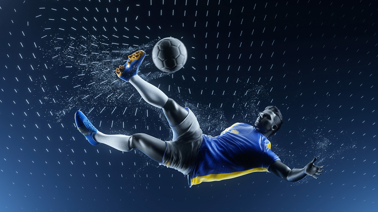 Dynamic CGI animation of a basketball player for a CGTN Sports broadcast.